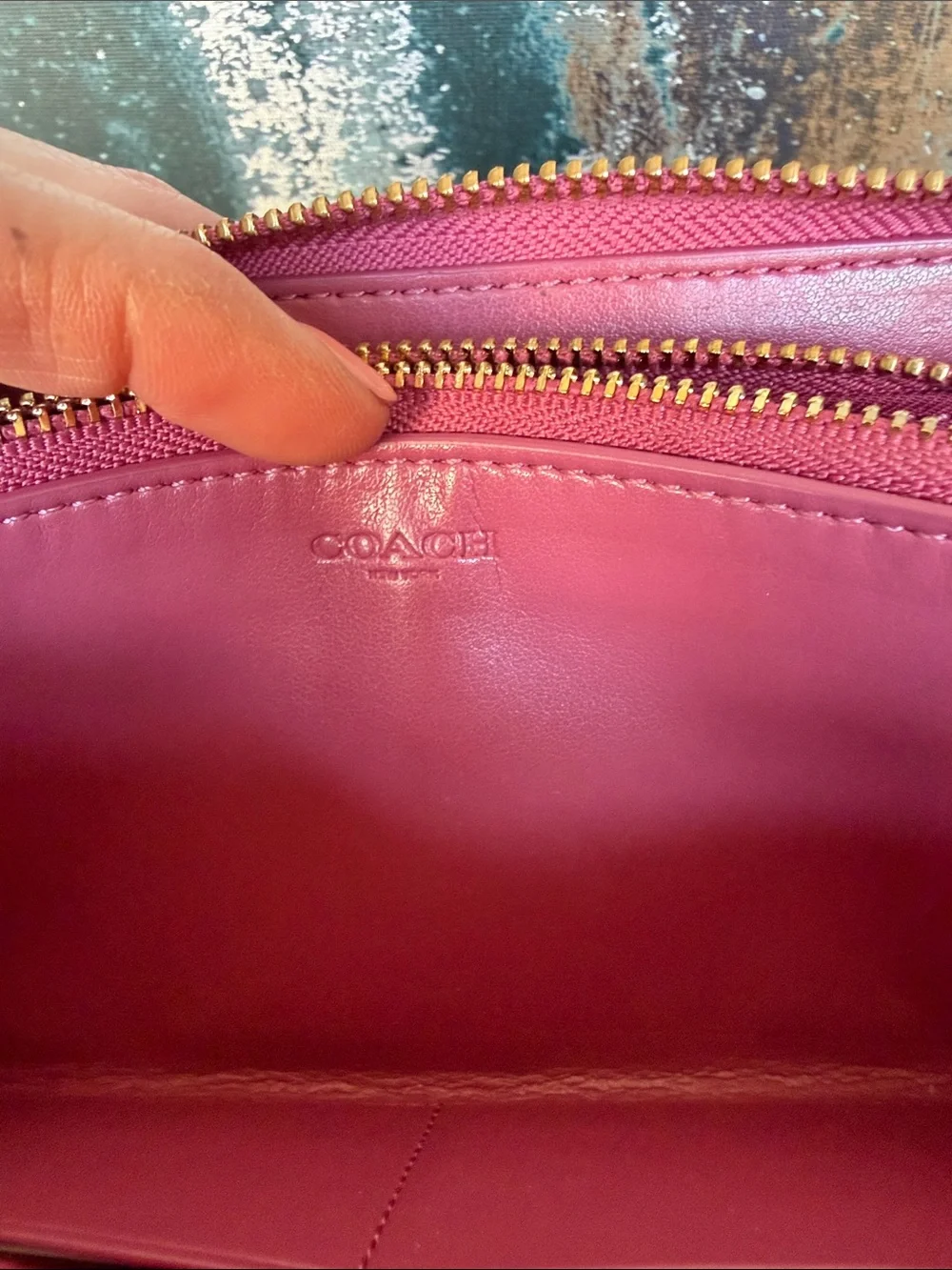 Coach Barbiecore Bubblegum Pink Signature Zip Around Wallet Wristlet (NWOT) - Picture 13 of 16
